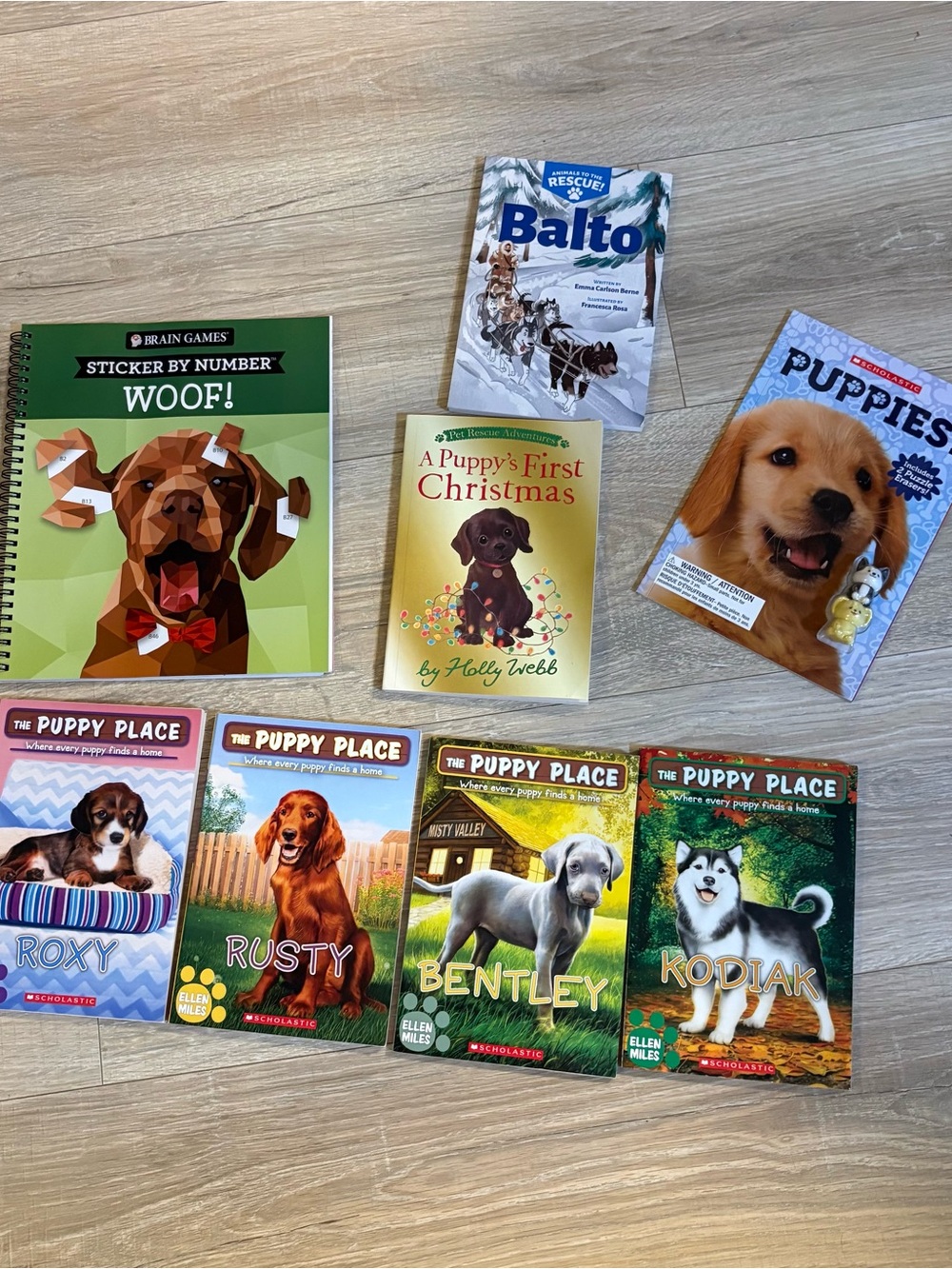 Dog Books Lot Puppy Place Balto Scholastic Activity Kids 8 Books NEW